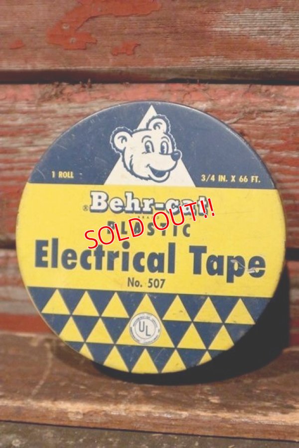 画像1: dp-211210-43 Behr-cat Plastic Electrical Tape / Vintage Tin Can