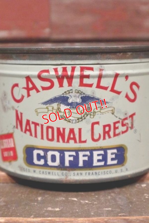 画像3: dp-211210-37 CASWELL'S NATIONAL CREST COFFEE / Vintage Tin Can