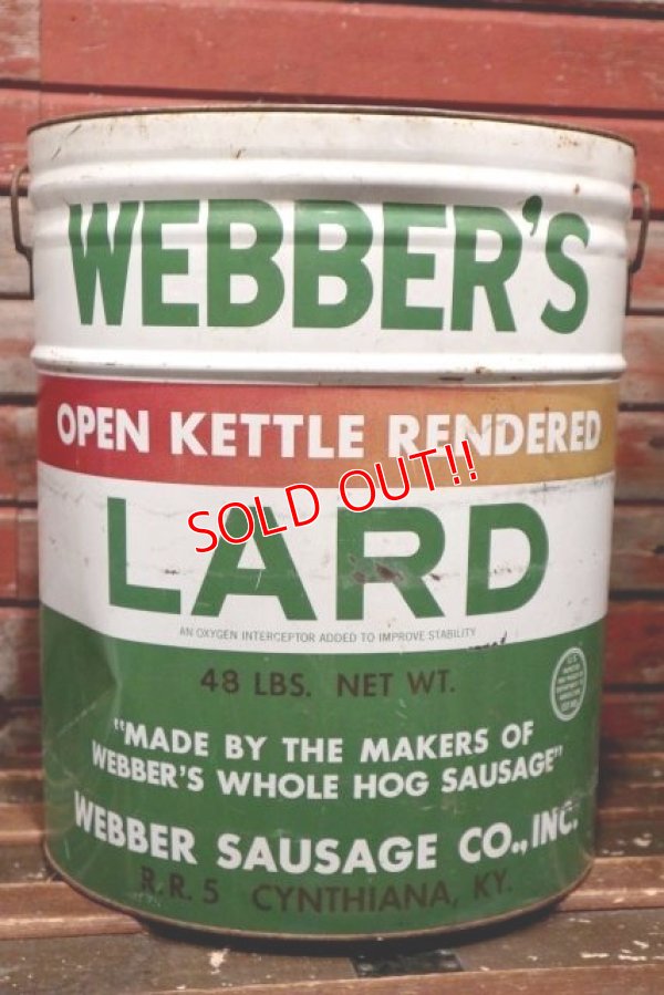 画像4: dp-220101-09 WEBBER'S LARD ・Vintage Tin Can