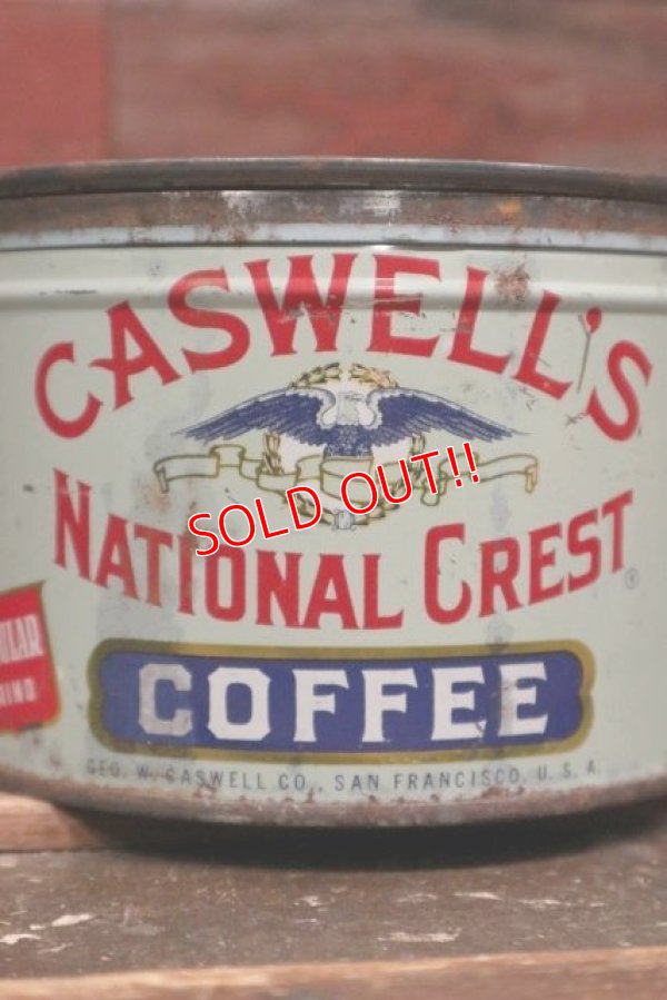 画像2: dp-211210-37 CASWELL'S NATIONAL CREST COFFEE / Vintage Tin Can