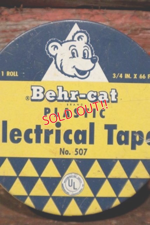 画像2: dp-211210-43 Behr-cat Plastic Electrical Tape / Vintage Tin Can