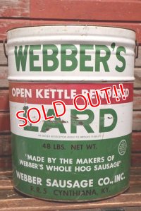 dp-220101-09 WEBBER'S LARD ・Vintage Tin Can