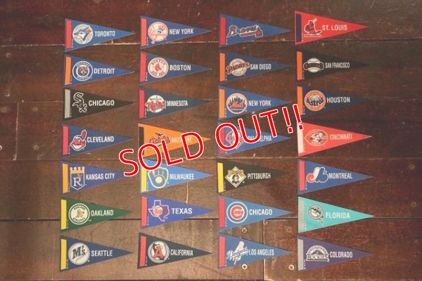 画像1: dp-200601-20 MLB / 1992 Mini Pennant Complete Set