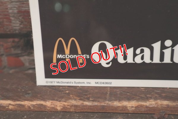 画像5: dp-220201-36 McDonald's / 1977 Quality you can taste Sign