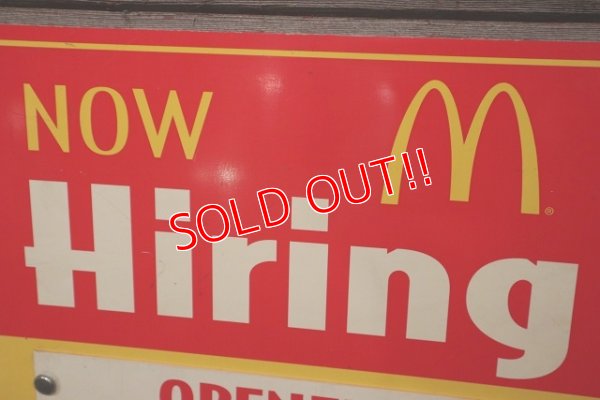 画像2: dp-220201-37 McDonald's / NOW Hiring Sign