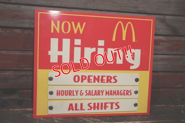 画像1: dp-220201-37 McDonald's / NOW Hiring Sign