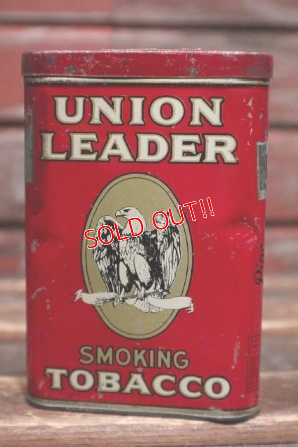 画像1: dp-220201-17 UNION LEADER SMOKING TOBACCO / Vintage Tin Can