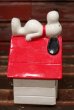 画像1: ct-220201-18 Snoopy / Determined 1970's Coin Bank "Snoopy House" (1)