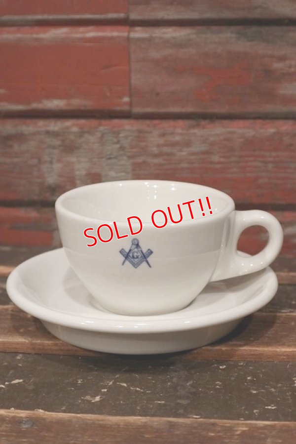 画像1: dp-220201-40 Freemasonry / Vintage Cup & Saucer