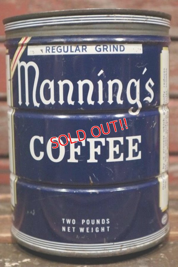 画像2: dp-211210-38 Manning's COFFEE / Vintage Tin Can
