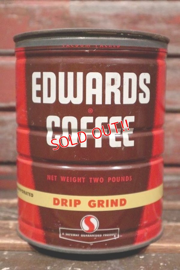 画像1: dp-220201-76 EDWARDS COFFEE / Vintage Tin Can