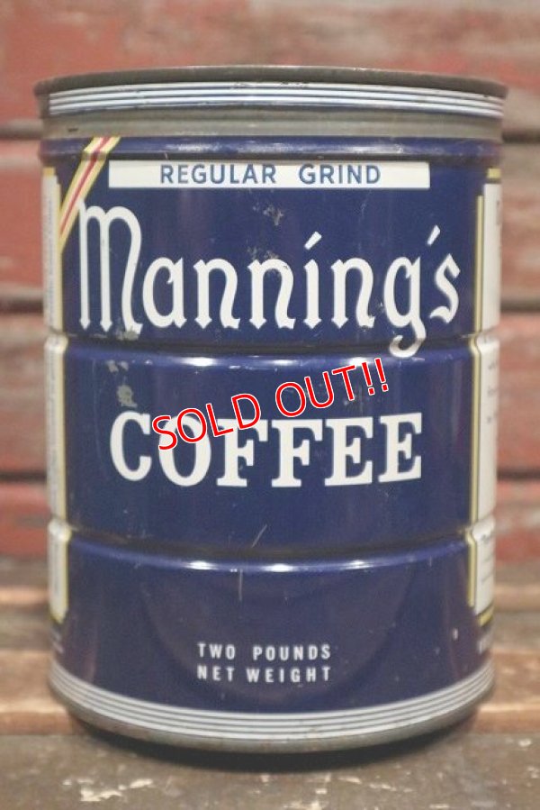 画像1: dp-211210-38 Manning's COFFEE / Vintage Tin Can