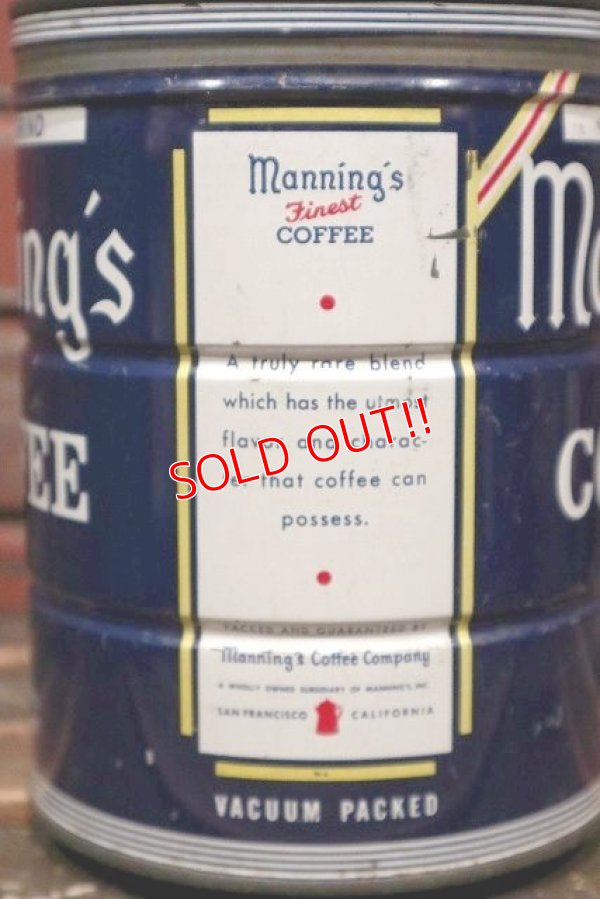 画像3: dp-211210-38 Manning's COFFEE / Vintage Tin Can