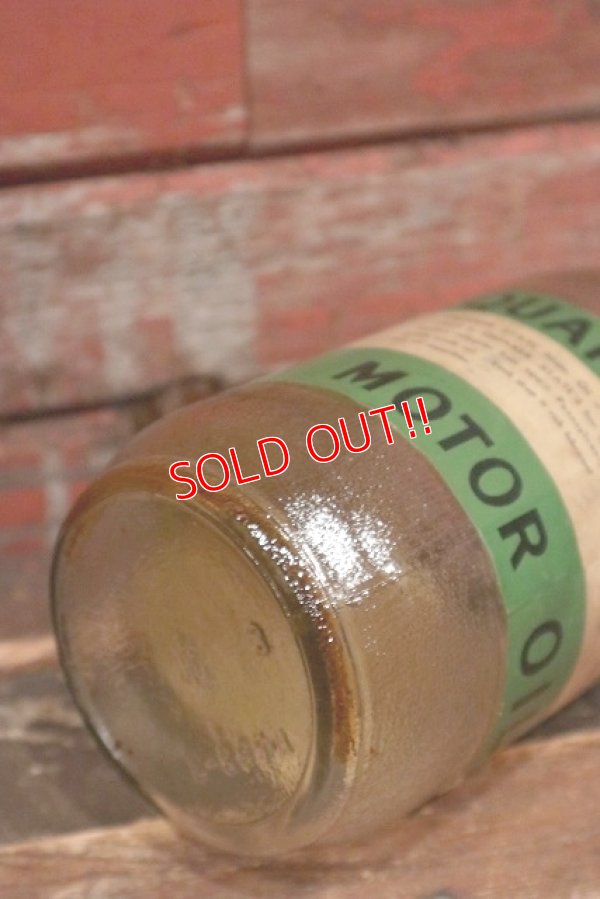 画像8: dp-220301-50 QUAKER STATE MOTOR OIL / 1940's Glass Bottle