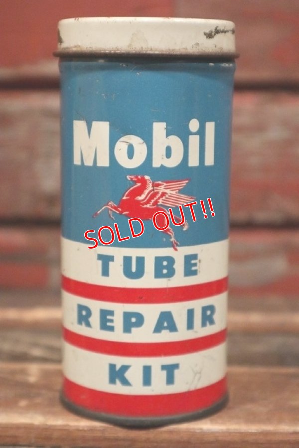 画像1: dp-220301-54 Mobil / Vintage Tube Repair Kit Can
