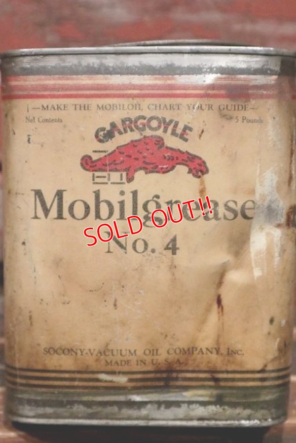 画像3: dp-220301-82 Mobil GARGOYLE / Mobilgrease 1930's 5 Pounds Can