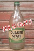 dp-220301-50 QUAKER STATE MOTOR OIL / 1940's Glass Bottle