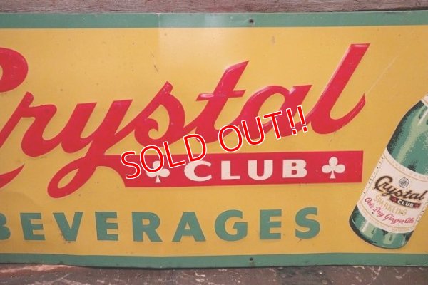 画像3: dp-220301-12 Crystal CLUB BEVERAGES / 1940's Advertising Metal Sign