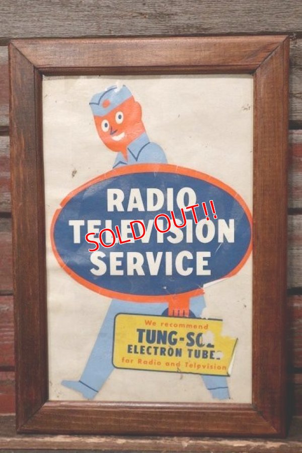 画像1: ct-220301-15 TUNG-SOL RADIO TELEVISION SERVICE / 1950's Poster