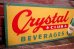 画像2: dp-220301-12 Crystal CLUB BEVERAGES / 1940's Advertising Metal Sign (2)