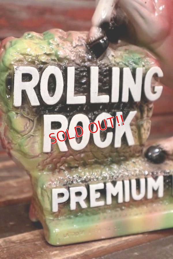 画像2: dp-220301-40 ROLLING ROCK BEER / 1970's Chalk Ware Bar Display