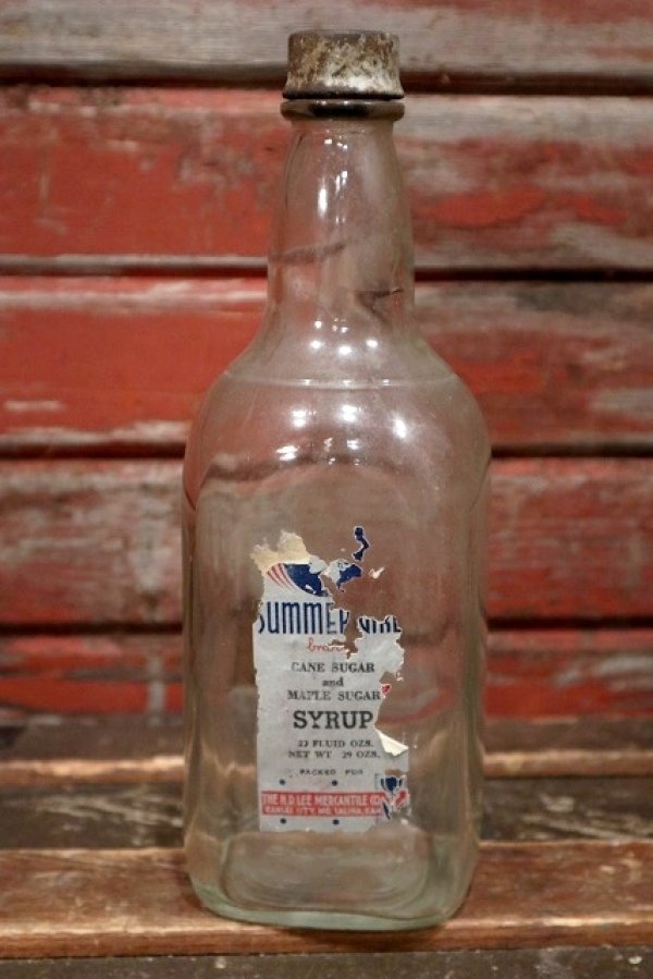 画像1: dp-220301-18 THE H.D.LEE MERCANTILE COMPANY / 1930's-early 1940's SUMMER GIRL BRAND SYRUP BOTTLE