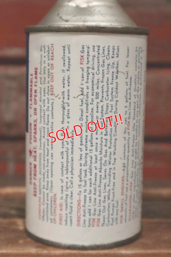 画像3: dp-220301-90 FISK / GAS LINE ANTI-FREEZE 1950's Can
