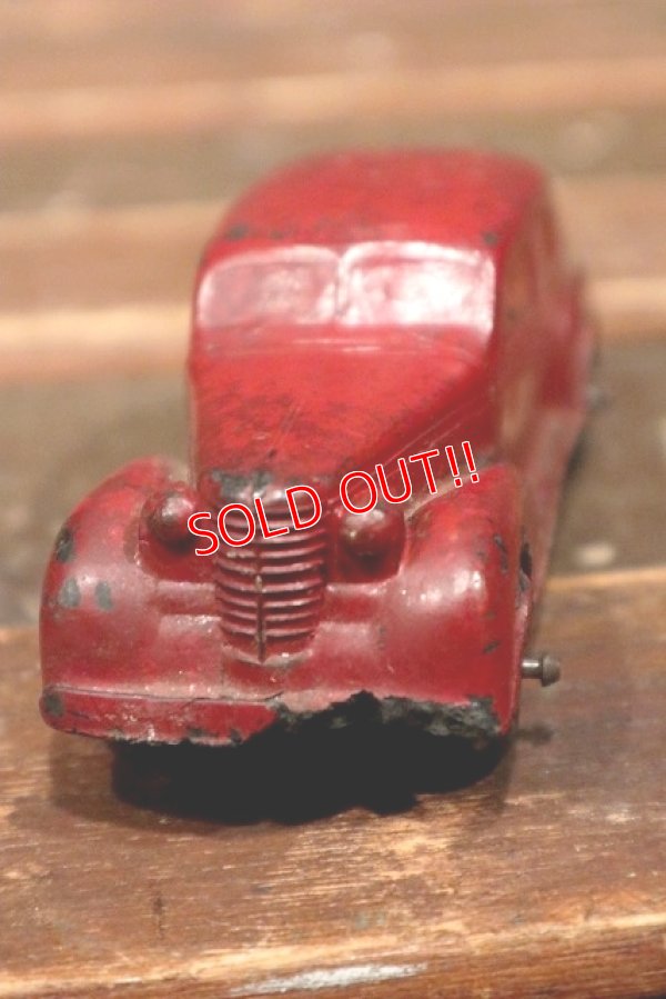 画像2: dp-220301-123 AUBURN RUBBER CORP. / 1940's Red Sedan Car Automobile Toy