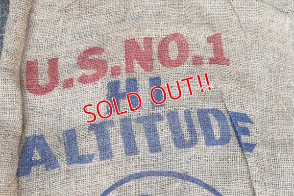 画像2: dp-220301-05 HI ALTITUDE POTATOES / Vintage Burlap Bag