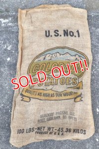 dp-220301-05 COLORADO  POTATOES / Vintage Burlap Bag