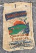 画像1: dp-220301-05 Valley Harvest Brand CALIFORNIA POTATOES / Vintage Burlap Bag (1)