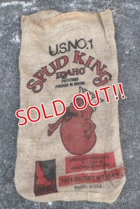 dp-220301-05 SUPER KING IDAHO POTATOES / Vintage Burlap Bag