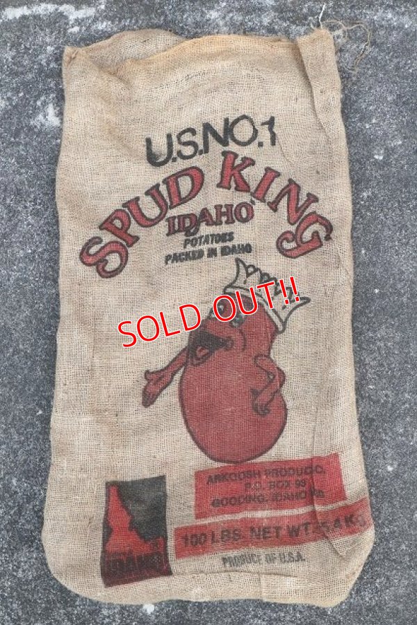 画像1: dp-220301-05 SUPER KING IDAHO POTATOES / Vintage Burlap Bag