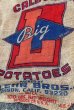 画像3: dp-220301-05 CALIFORNIA BIG L POTATOES / Vintage Burlap Bag