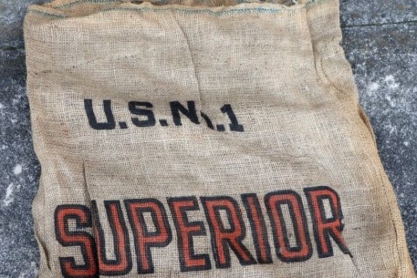 画像2: dp-220301-05 SUPERIOR POTATOES / Vintage Burlap Bag