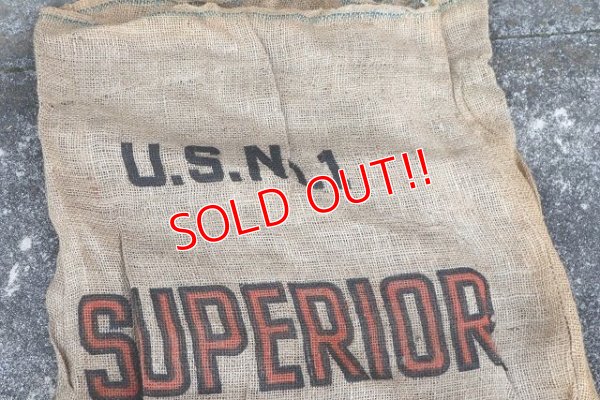 画像2: dp-220301-05 SUPERIOR POTATOES / Vintage Burlap Bag