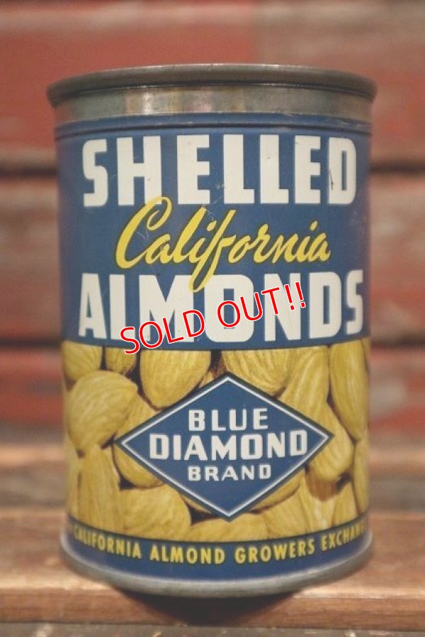 画像1: dp-220201-66 BLUE DIAMOND BRAND / Vintage SHELLED ALMONDS Can