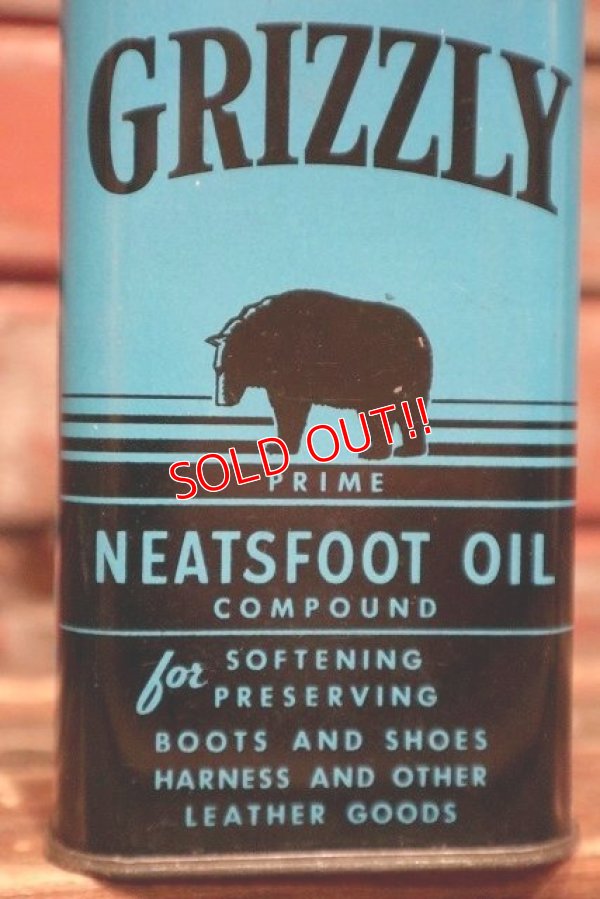 画像2: dp-220201-70 GRIZZLY / Vintage NEETSFOOT OIL Can