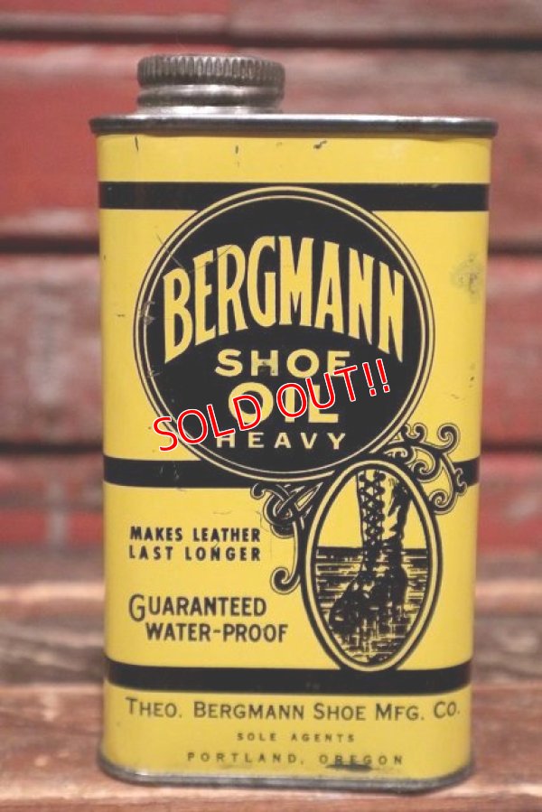 画像1: dp-220201-72 BERGMANN / Vintage SHOE OIL Can