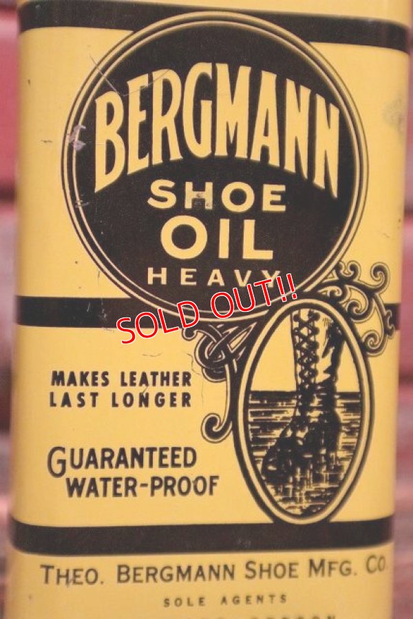 画像2: dp-220201-72 BERGMANN / Vintage SHOE OIL Can
