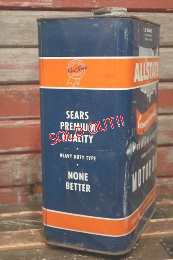 画像5: dp-220301-47 ALLSTATE MOTOR OIL / 1940's-1950's  2 1/2 U.S. Gallons Can