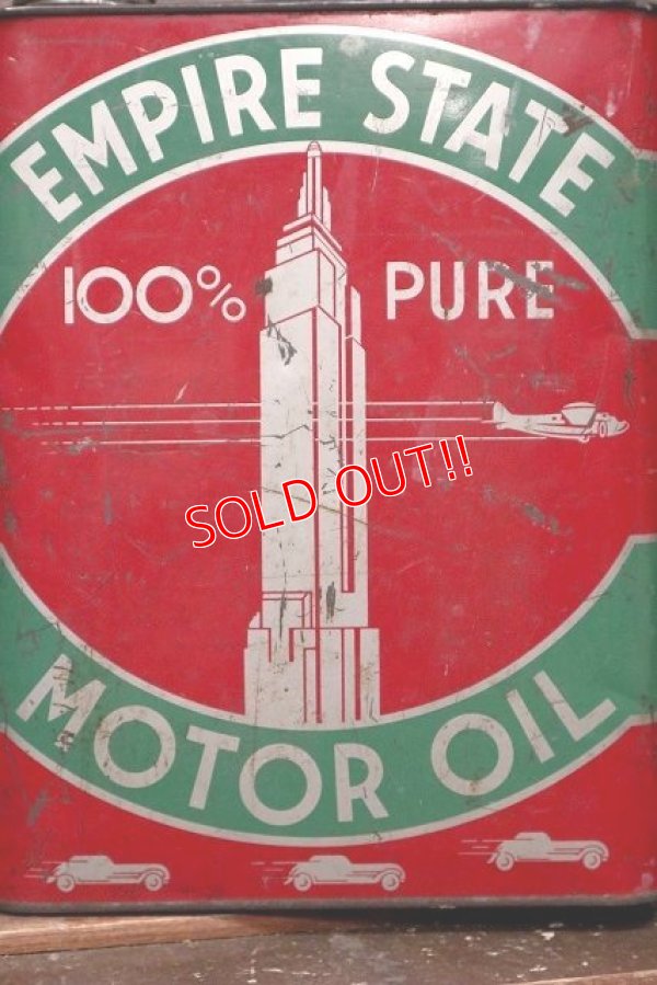 画像2: dp-220301-39 EMPIRE STATE MOTOR OIL / Vintage 2 U.S. Gallons Can