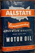 画像2: dp-220301-47 ALLSTATE MOTOR OIL / 1940's-1950's  2 1/2 U.S. Gallons Can (2)