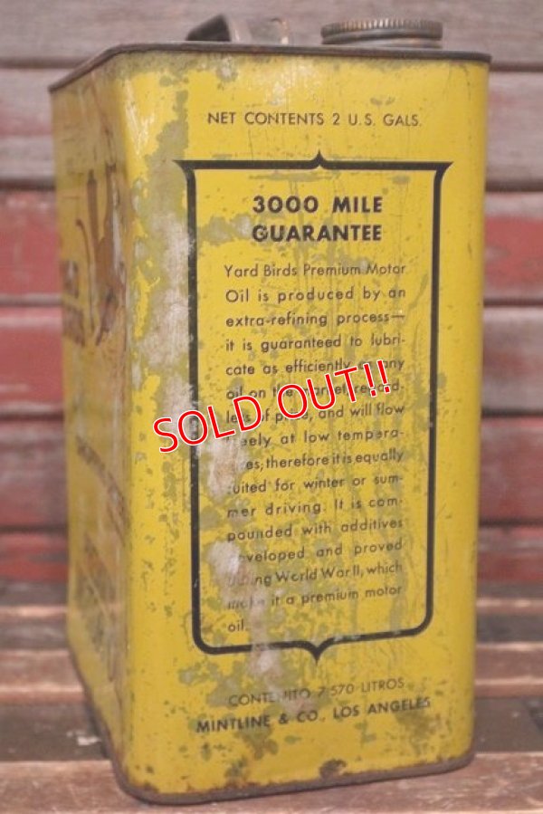 画像4: dp-220301-42 the YARD BIRD'S MOTOR OIL / Vintage 2 U.S. Gallons Can