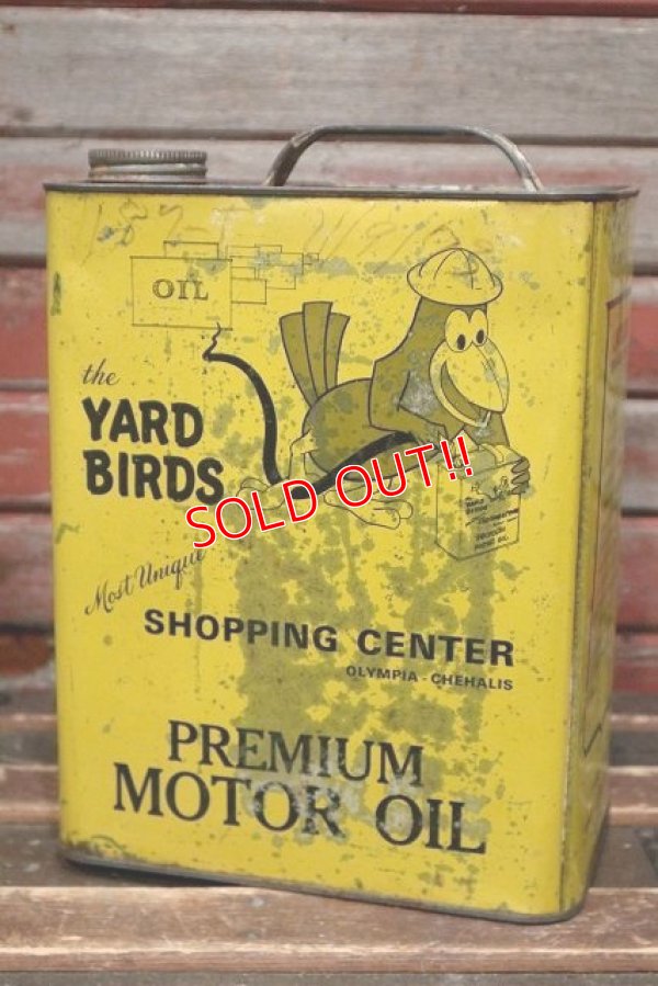 画像1: dp-220301-42 the YARD BIRD'S MOTOR OIL / Vintage 2 U.S. Gallons Can