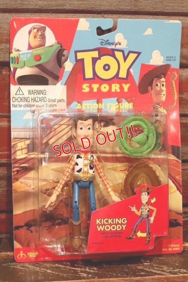 画像1: ct-220301-17 TOY STORY / Thinkway Toys 1990's Action Figure "Quick-Draw Woody"