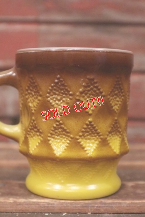 画像2: kt-220301-03 Fire-King / 1970's Kimberly Mug (Brown×Yellow)