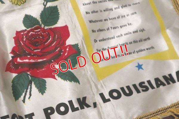 画像4: dp-220301-06 U.S.ARMY "FORT POLK" 1950's-1960's Cushion Cover