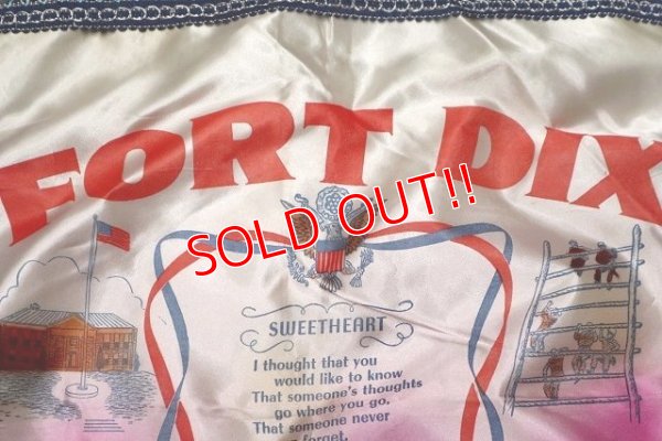 画像2: dp-220301-06 U.S.ARMY "FORT DIX" 1950's-1960's Cushion Cover