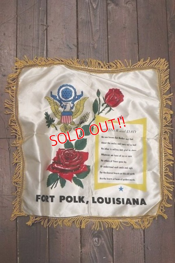 画像1: dp-220301-06 U.S.ARMY "FORT POLK" 1950's-1960's Cushion Cover